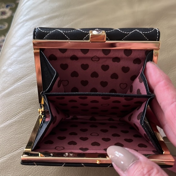 Price Firm!!! NWT! Lovcat Paris Black Leather Bill fold w/ change compartment. - Picture 7 of 13